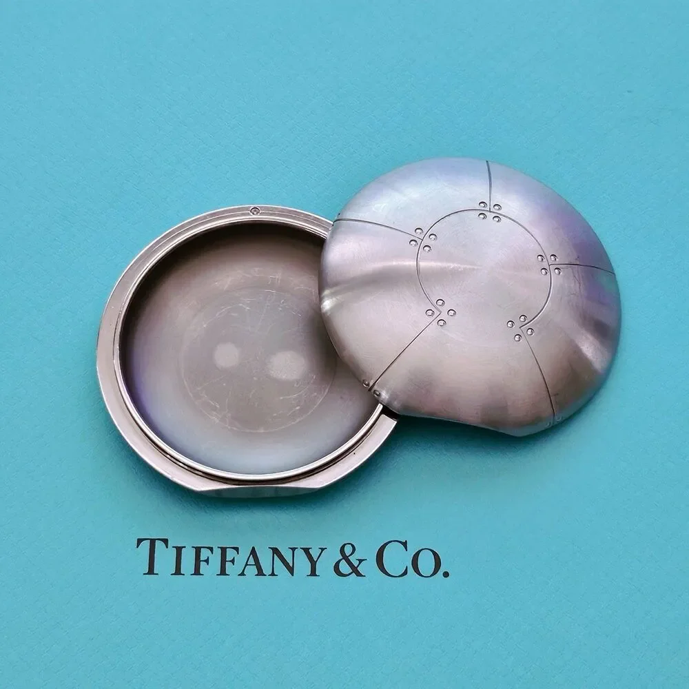 RARE Tiffany & Co. Streamerica Perisphere Trinket/ Pill Box, Paperweight 145 gr